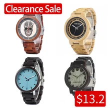 Распродажа BOBOBIRD часы деревянные Мужские Женские кварцевые наручные часы Рождественский подарок лучший подарок в коробке montre homme