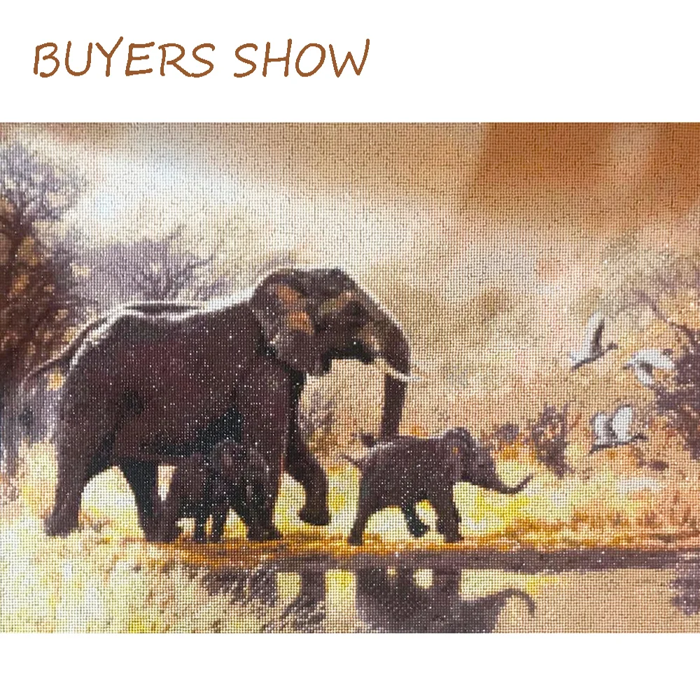 Broderie diamant thème éléphant – Image 3