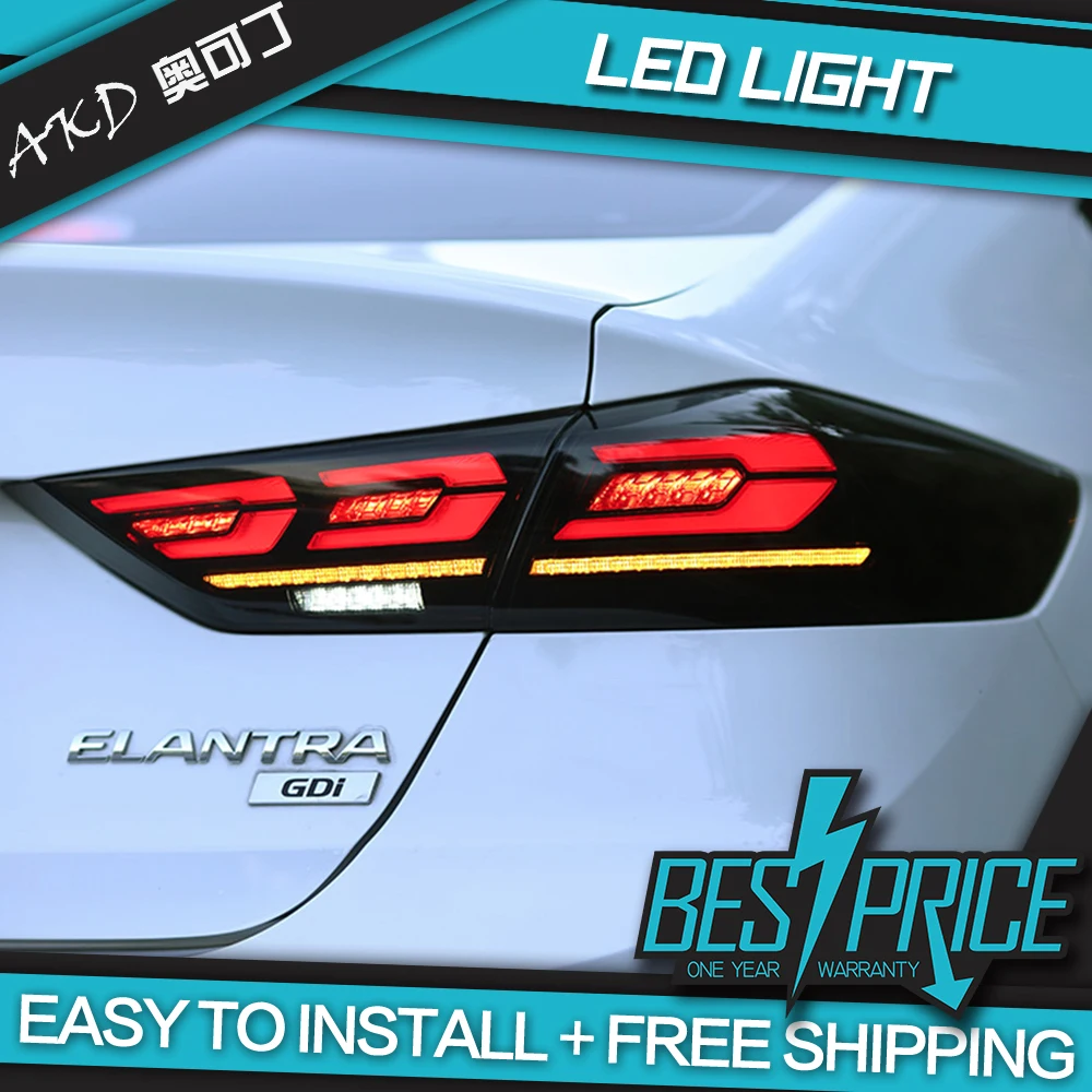 Car Styling For Hyundai Elantra Taillights 20162018 Led Dynamic Turn