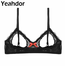 Женское сексуальное женское белье, кружевной Цветочный Бюстгальтер с открытой чашкой, треугольный бюстгальтер без косточек, без косточек, бюстгальтер без подкладки, топ, сексуальный кружевной бюстгалтер одежда для сна