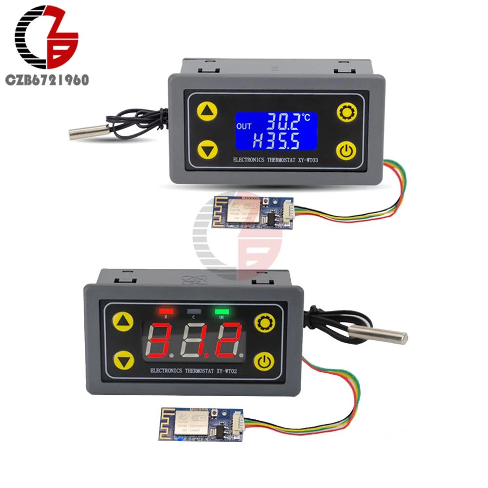 Of speel piano Fraude Digitale Thermostaat 12V 24V WT02 WT03 Lcd Digitale Temperatuur Controller  Module Ntc 10K Draad Met Afstandsbediening Wifi  communicatie|Temperatuurinstrumenten| - AliExpress