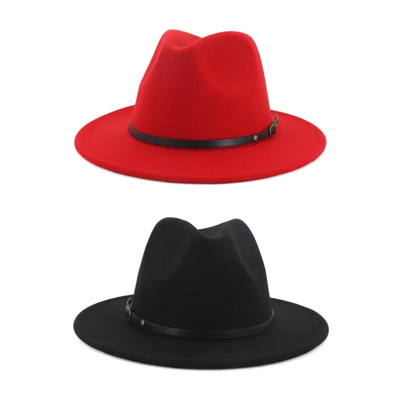 Free Shipping 2020 New Fashion Men Fedoras Women's Jazz Hat Summer Spring Black Woolen Blend Cap Outdoor Casual | Аксессуары для
