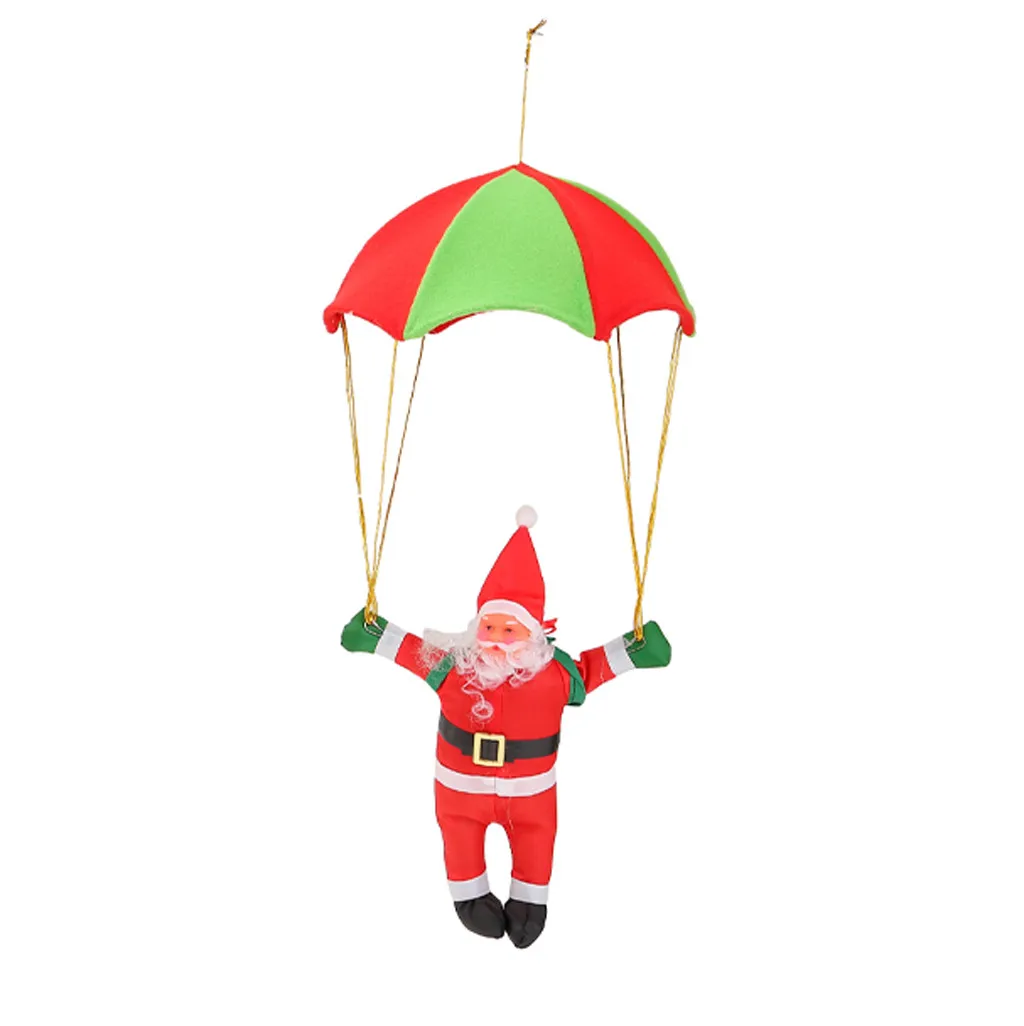 Санта Клаус в парашюте Рождественская елка подвесное украшение ткань Оксфорд рождественские товары украшения для дома navidad F917 - Цвет: Насыщенный сапфировый