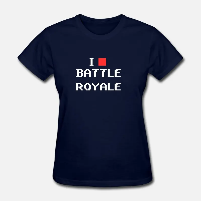 Women-Navy Blue I Love Battle Royale, ретро Пиксельная игровая футболка, женская модная мужская футболка с круглым вырезом, одежда размера плюс S-5xl, топ в стиле хип-хоп - Цвет: Women-Navy Blue