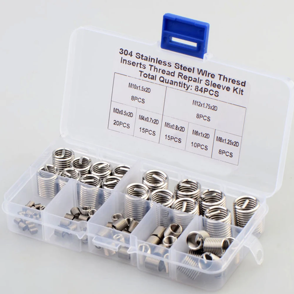 41 Pcs M2 To M14 Thread Repair Insert Assortment Kit, Stainless...