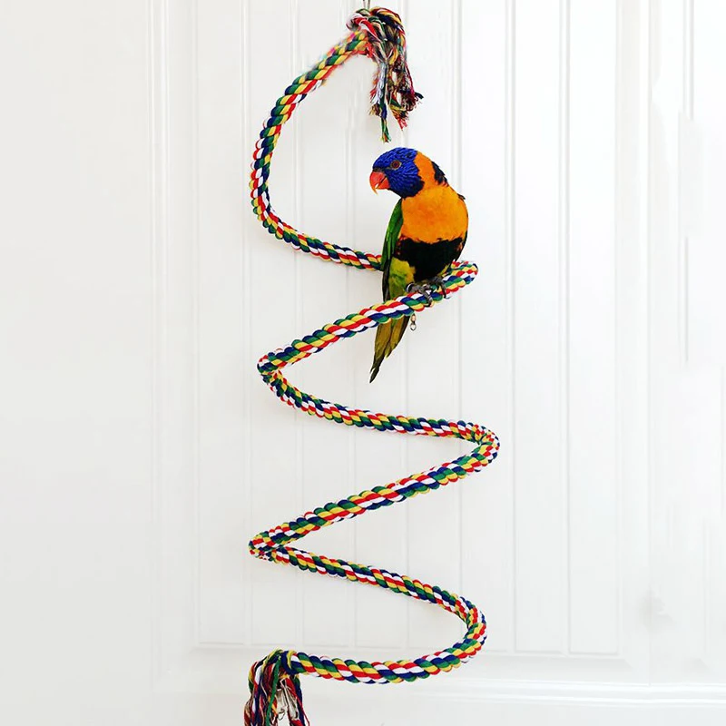 Parrot Climbing Toys Sturdy Bird Swing Rope Chewing Standing Bird Toys Parrot Budgie Cage Decoration Bird Accessories