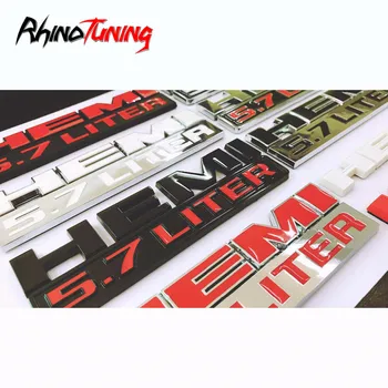 

HEMI 5.7 Liter Car Emblem Stickers Decal Badge Fit For RAM 1500 2500 3500 3D ABS Logo Sticker Charger Challenger Auto Styling