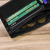 Soft Genuine Leather Purse For Man Women Fashion Small Cowhide Short Wallet Money Bag Credit Card Pockets Clutch Wallet Black 6