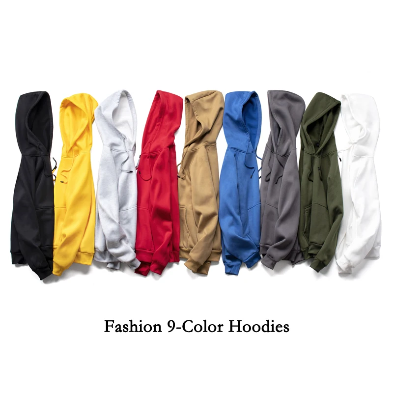 

New Fashion Brand Hoodies Men Spring Autumn Male Casual Hoodies Sweatshirts Men's Solid Color Hoodies Sweatshirt Tops Nine Color