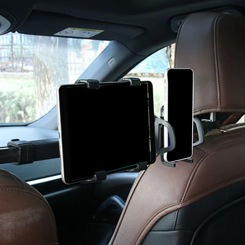 2 в 1 Автомобильный держатель для телефона стойка 360 ° на заднее сиденье подголовник Кронштейн