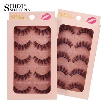

New Style 3D Mink False Eyelashes Natural Thick Eyelash 5-Pairs Wholesale Lashes G900