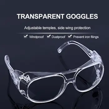 

Safety Goggles Protective Eye Fully Enclosed Lens Goggles Wide Vision Disposable Vent Mask Anti-Fog Splash Goggles