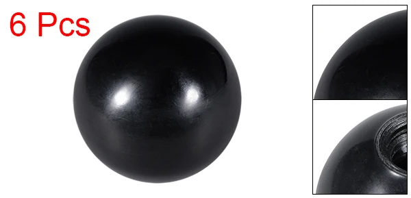 M12 40mm Dia Uxcell 6 шт. отверждаемый материал сферическая ручка с M6/M8/M10/M12 внутренняя резьба машины ручки 30/32/35/40/50 мм Диаметр гладкая оправа черного цвета - Цвет: M12 40mm Dia