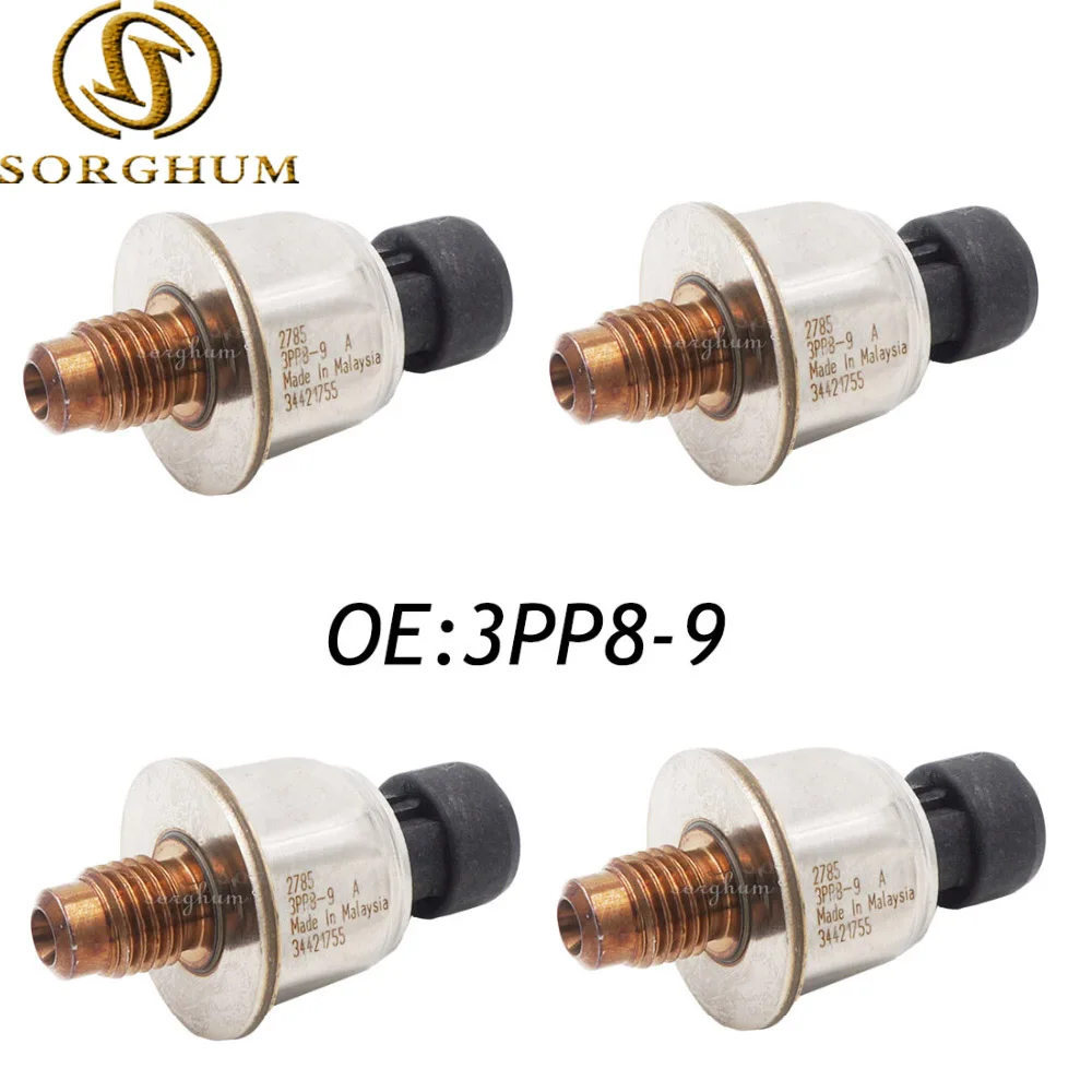 4PCS Fuel Rail Pressure Sensor Fits for Sensata 3PP8 9 34421755 3 Pins