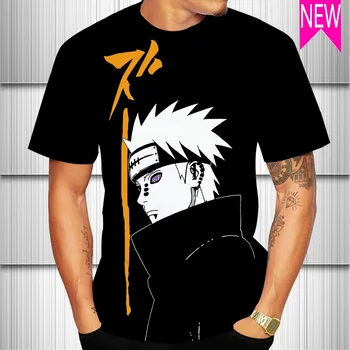 

2020 New Anime Naruto tee shirts for men summer Casual Tops Fashion Kakashi 3D Printed Comfortable Men's T-shirt
