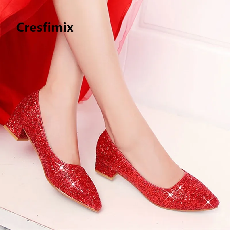 

Cresfimix Femmes Hauts Talons Women Fashion Sweet Comfort Red Slip on High Heels Ladies Classic Purple & Pink Sexy Pumps C5721
