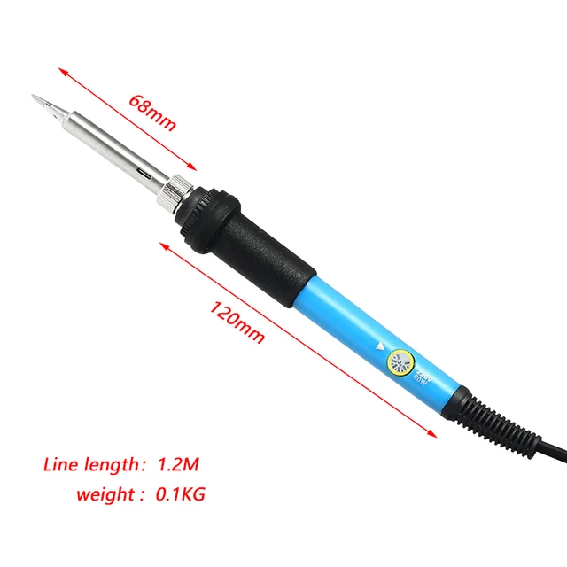 Station de fer à souder électrique, température réglable, expédiavec  support simple, 5 pointes de soudage, 60W, 220V - AliExpress