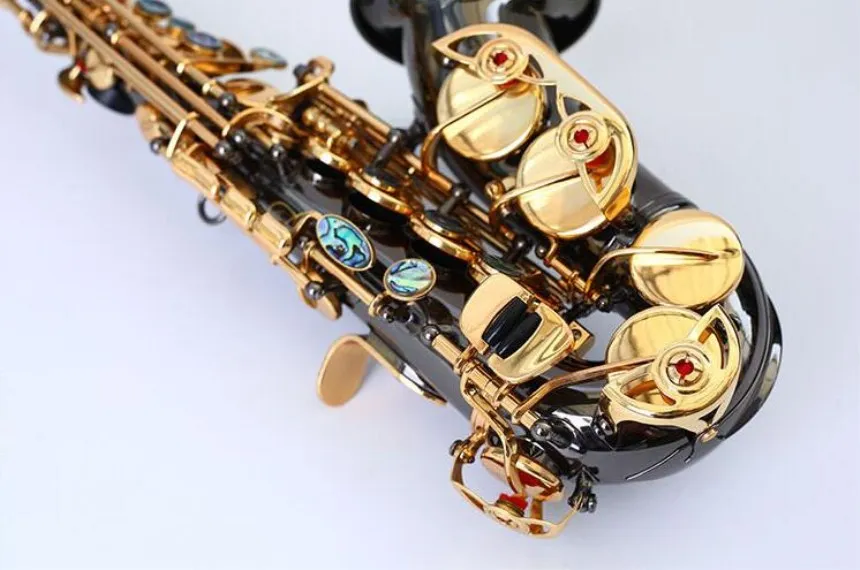 Brass Black Nickel Gold Key Carve Pattern Bb Bend Althorn Soprano Saxophone Abalone Button Buttons Wind Instrument With Case | Спорт и