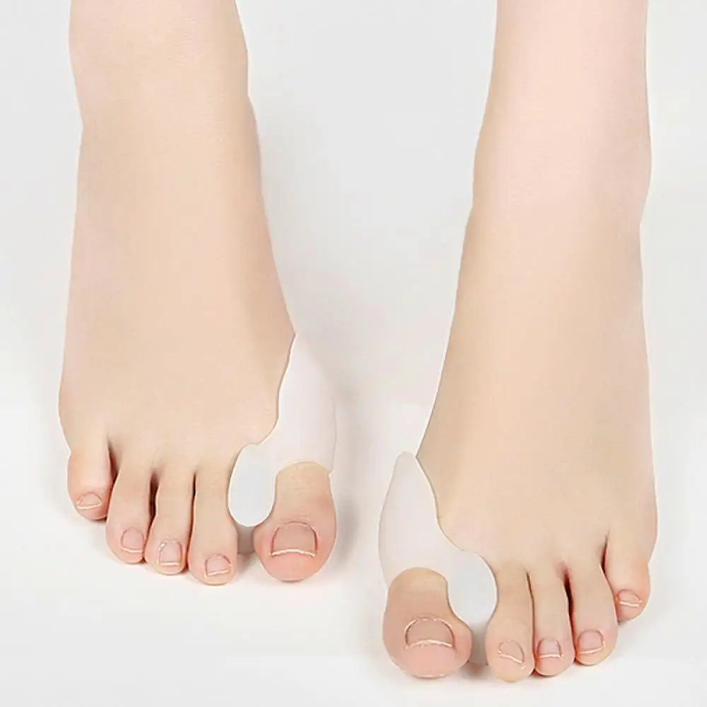 2Pcs=1Pair Silicone Toes Separator Bunion Bone Ectropion Adjuster Toes Outer Appliance Foot Care Tools Hallux Valgus Corrector