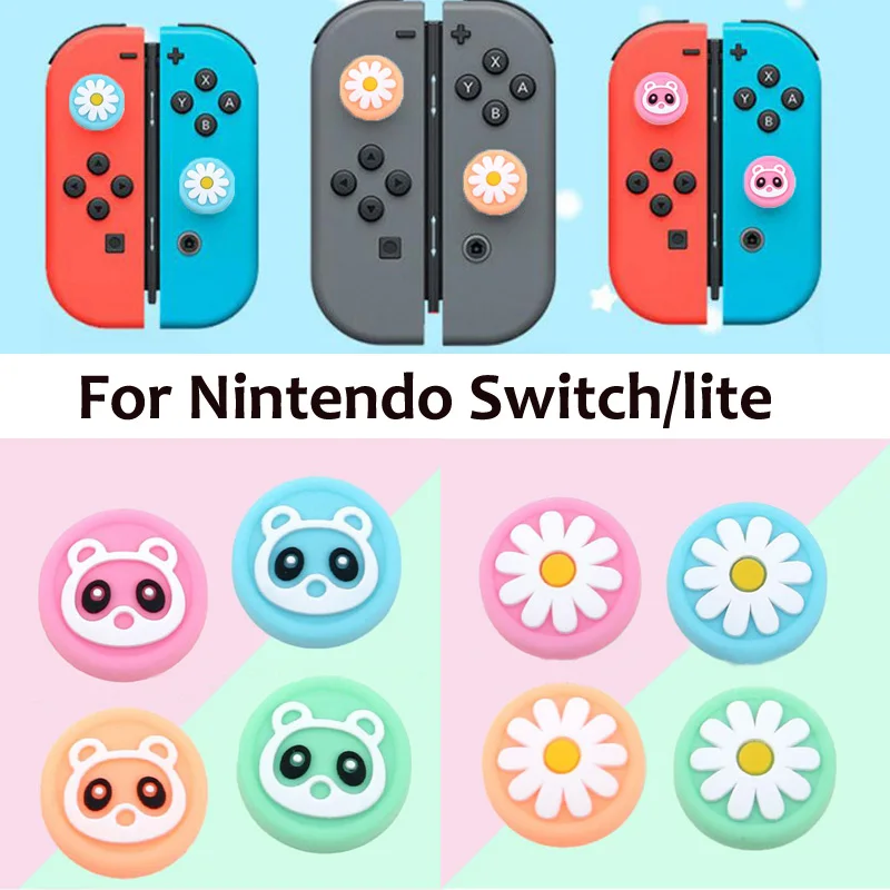 Чехол для джойстика Nintendo Switch Lite силиконовый чехол с пандой клубничным цветком Joy