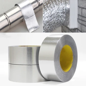 

1Roll 20cmx20m Aluminium Foil Adhesive Thermal Resist Duct Repairs High Temperature Resistant Foil Adhesive Tape Repair Tools