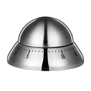 

1PCS Kitchen Timer Stainless Steel Household Simple Restaurant Portable Practical Flying Saucer Countdown Timer Reminder