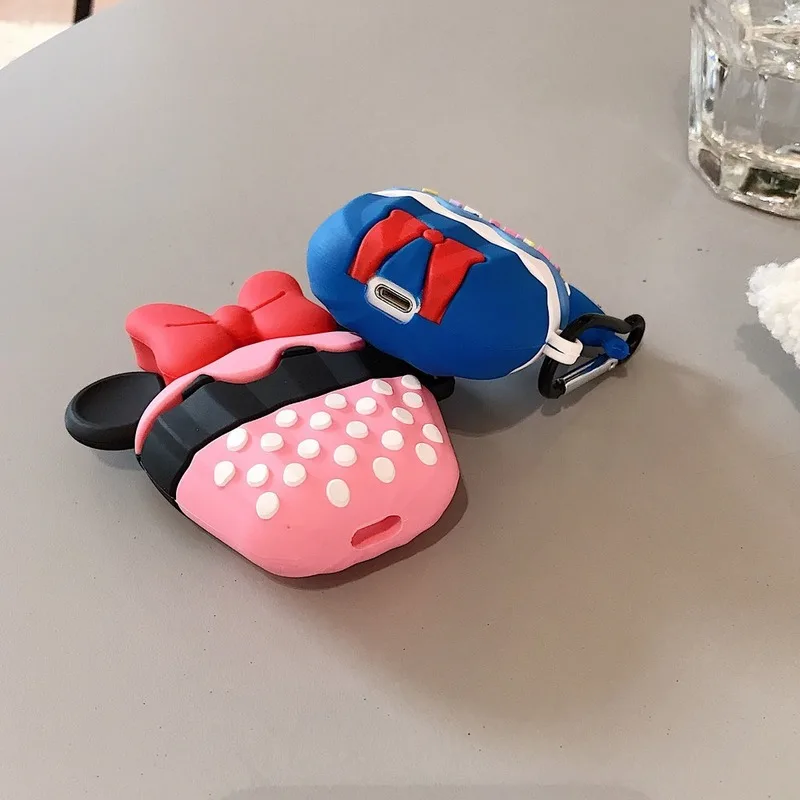 3D силиконовый чехол для наушников Airpods милые Чехлы Apple Air Pods Earpods кольцевой