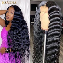 Brasileiro solto onda profunda peruca 13x4 peruca dianteira do laço encaracolado perucas de cabelo humano para preto feminino 180% densidade remy 13x6 onda solta perucas