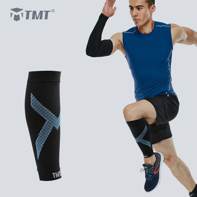 TMT Calf Compression Sleeves Support Brace Basketball Football Soccer