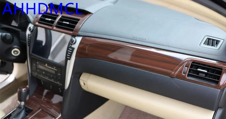 

Car Interior Mouldings Modification Sequins Decorative Trim Frame Wooden Color For Camry VII Asian Version 2012 2013 2014 -2017