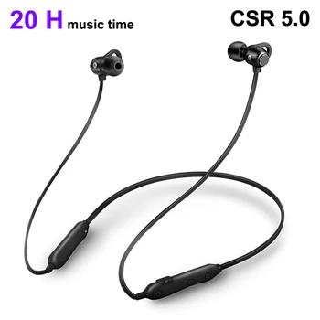 

24 H Music Wireless Headphones Deep Bass Bluetooth Earphones With HD Mic Sports Neckband Headset Noise Cancelling CSR Earbuds