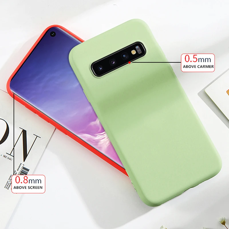 Роскошный жидкий силиконовый мягкий чехол для телефона samsung Galaxy S10 Plus S10E S8 S9 Note 8 9 A50 A40 A60 мобильный Футляр для телефона Capa