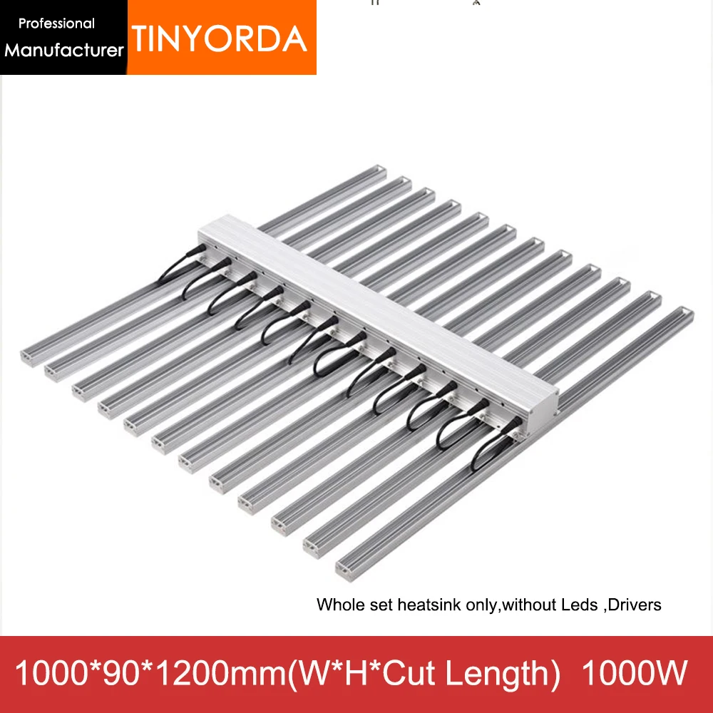 

Tinyorda TGL3526B 12 in 1 (1.2M Length) 1000W Led Grow Light Housing Indoor Planting Light Profile [Professional Manufacturer]