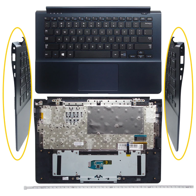 Teclado para Notebook com Upper Case Eua Reino Unido ru la Palmrest para Samsung 905s3g 915s3g Np915s3g Novo - Imagem 3