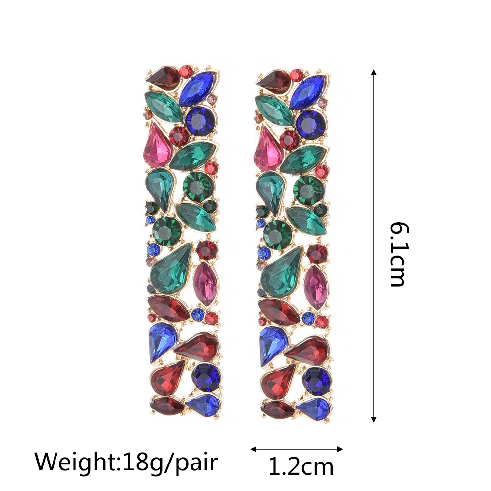 Ztech Mix Crystal Geometric/Bowknot Earrings For Women Big Long Trendy Jewelry Brincos Korean Fashion Accessories pendientes
