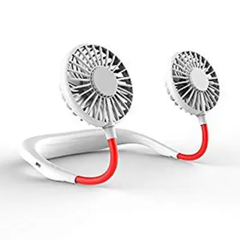 

Hands-free Neck Band Hands-Free Hanging USB Rechargeable Dual Fan Mini Air Cooler Summer Portable