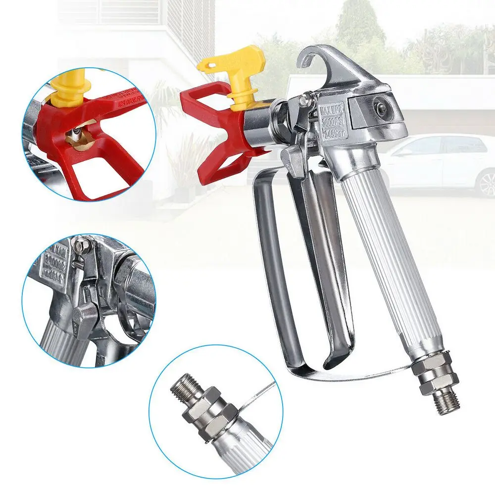 

3600PSI Airless Paint Spray Gun High Pressure Aluminum Sprayers with 517 Tip Nozzle Tip Seat Grille for Airless Sprayer Tools