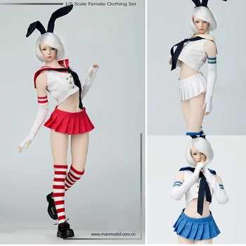 

1/6 1:6 Sexy Clothing Sailor Suit Rabbit Ear Suit Four Patterns for 12" Female Action Figure Model