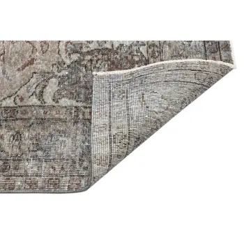 

Handmade Gray Vintage Overdyed Turkish Area Rug 185x281 Cm-6'1''X9'3''