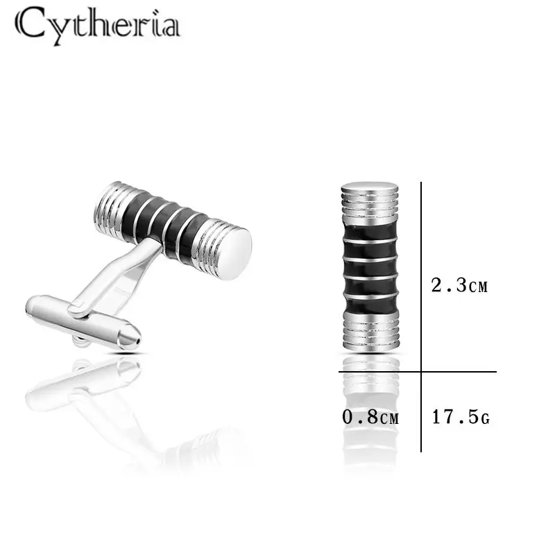 business simple style male cufflinks suit jewelry cufflinks black/blue Round stick men accessories fashion trendy