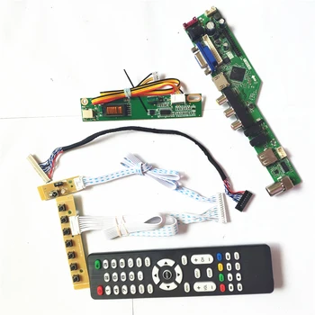 

For B141EW04 V3 V4 V5 LVDS 1CCFL 30Pin T.V56 drive card board LCD panel monitor HDMI VGA USB AV keyboard+Remote+Inverter DIY kit