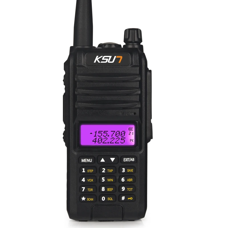 KSUN KS-UV1D Walkie Talkie 8W High Power Two Way Ham Radio Dual Band Handheld Communicator HF Transceiver Amateur Handy