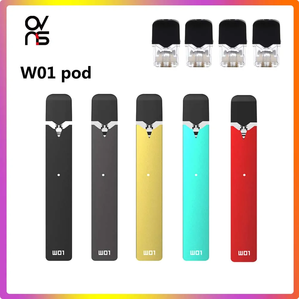 

Original OVNS W01 Pod System 280mAh Battery Vape Pen Kit Electronic Cigarette 0.7ml Pod For JUUL Vaporizer VS Caliburn Kit