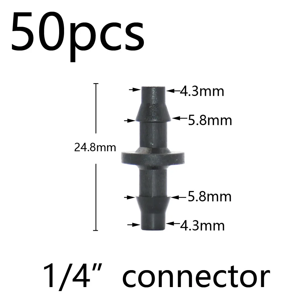 Garden Irrigation Connectors Barbed Single Double Tee Elbow Drip Arrow Cross Coupling Watering Fitting For 3/5 4/7mm Hose