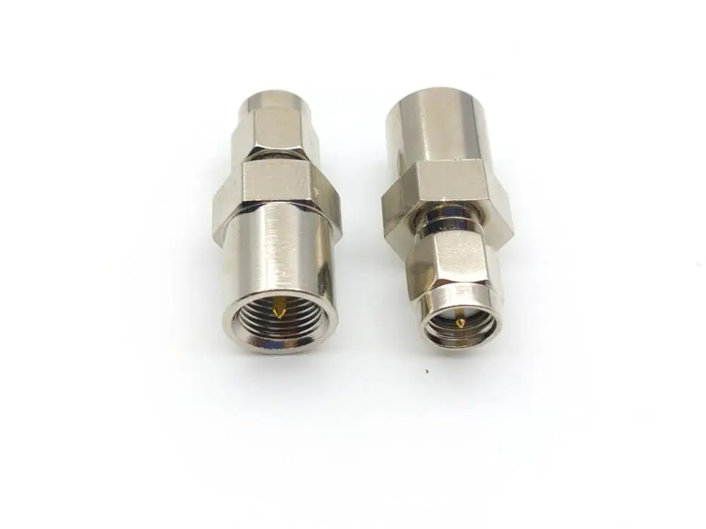 50PCS brass Adapter FME plug Male to SMA Male RF connector adapter New