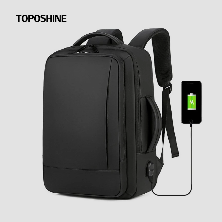

Toposhine Men's Backpack Functional Waterproof Bags For Male Business Laptop Backpack USB Charging Bag Nylon Casual Rucksack