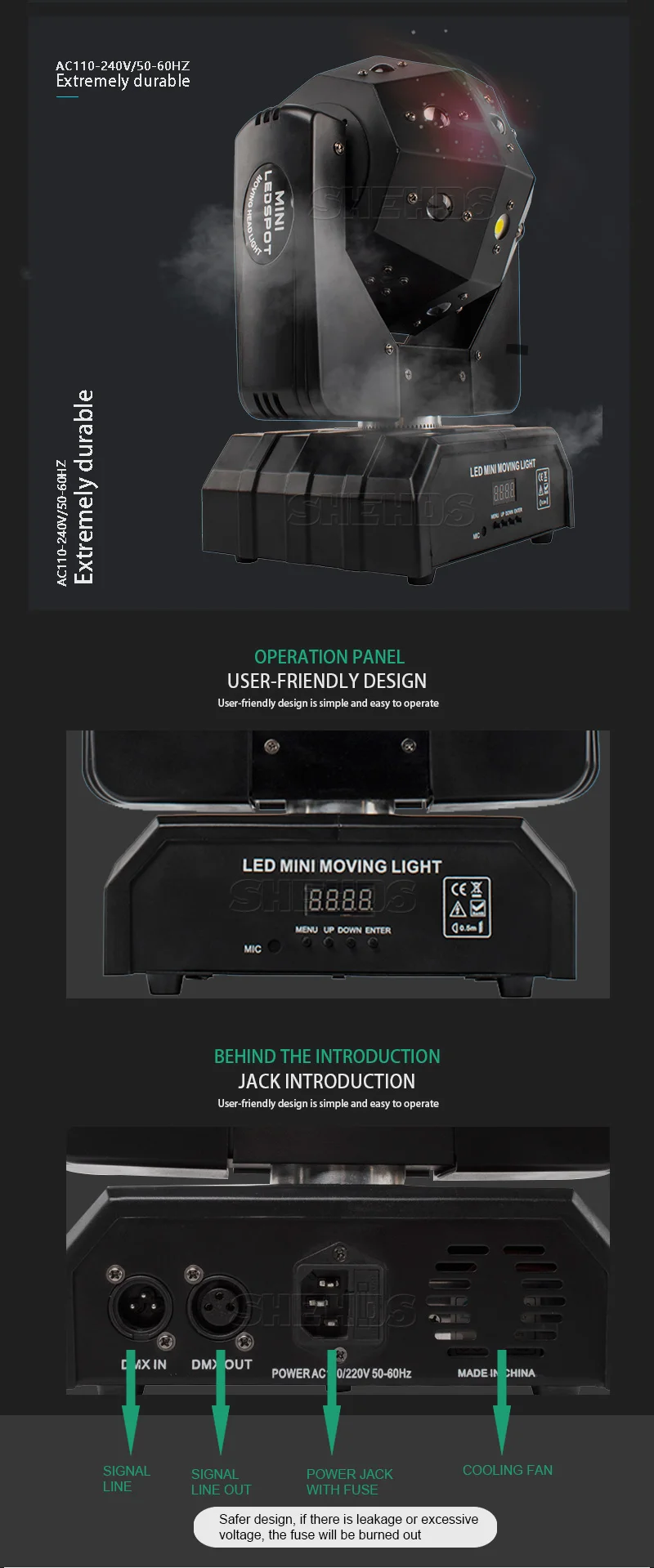 16X3W Двойные держатели луч света DMX512 движущийся головной свет футбол лазерный свет DJ Бар для сцена на вечеринках и шоу свет 16/18 Chs SHEHDS