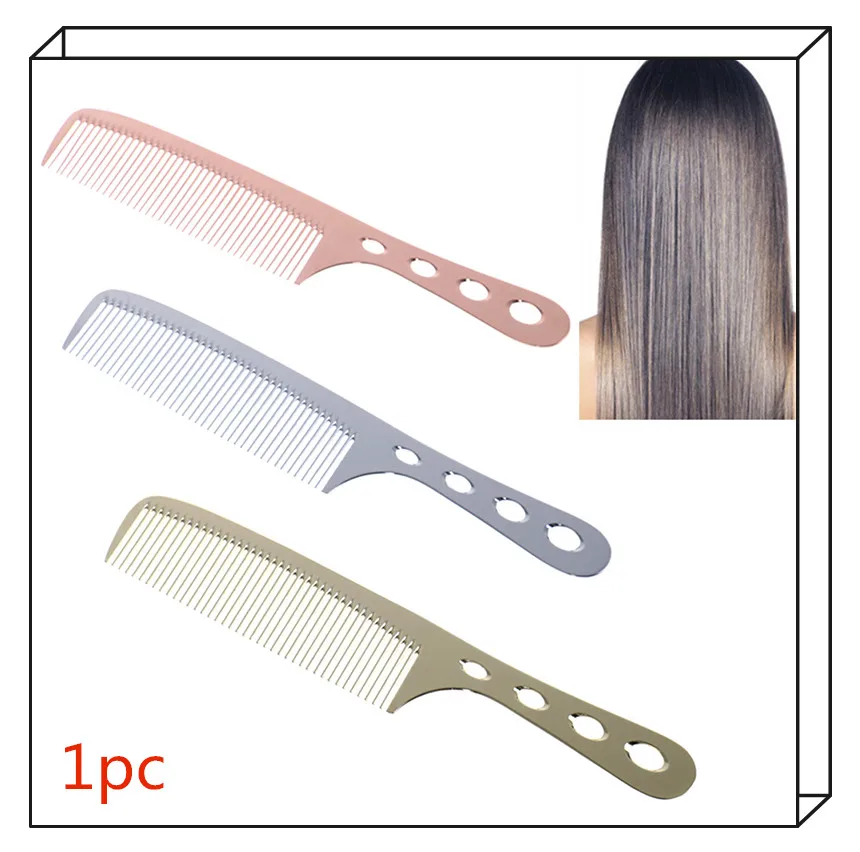 New 1PC Stainless Steel Hair Styling Comb Professional Salon Hair Hairdressing Anti-static Barbers Comb