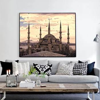 

DIY color digital painting with color castle map by digital frame home