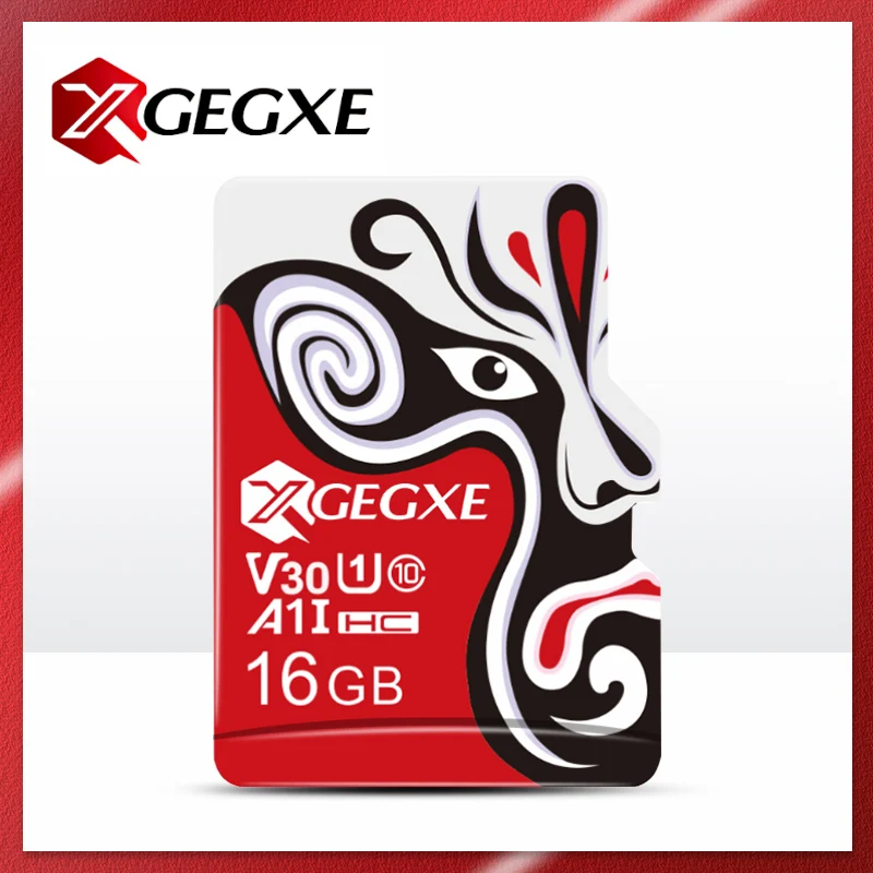 

XGEGXE 16GB Memory Card 32GB 128GB 256GB Micro SD Chinese Opera Mask Class10 TF Card for Smartphone PC Camera
